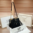 2025 Cross-Border Trendy Genuine Leather Bucket Bag – Minimal Luxe for Everyday