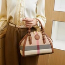 2025 Shell-Shape Handbag – Premium Fabric & Genuine Leather Blend