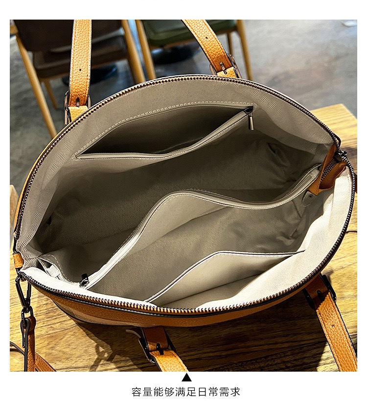 2025 Shell-Shape Handbag – Premium Fabric & Genuine Leather Blend