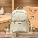  2025 Fashionable Genuine Leather Backpack – Hong Kong Exclusive Designer Print